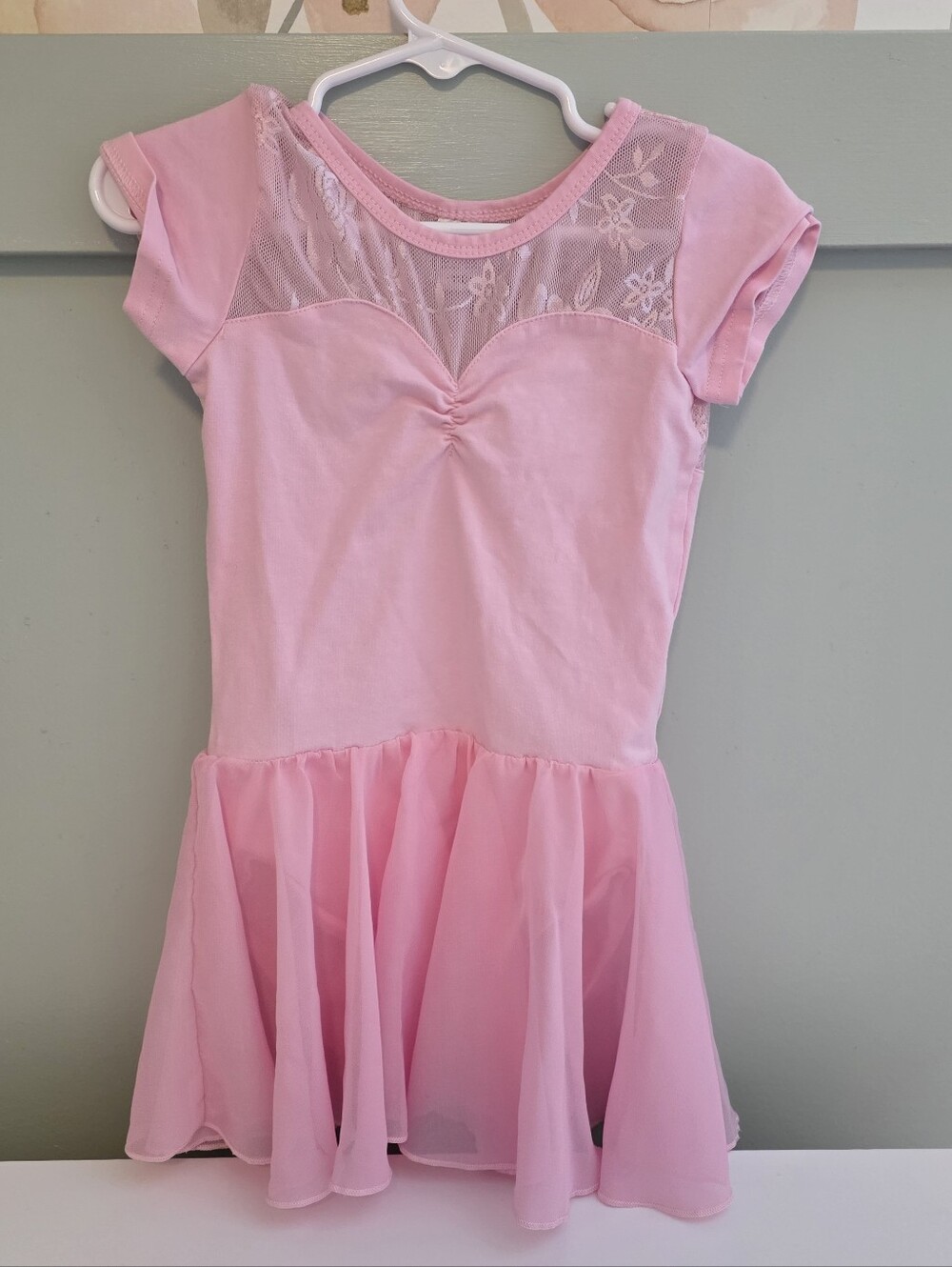 My Fashion Size 110 4/5 4t 5t Toddler Kids Pink Ballet Dress Costume Leotard